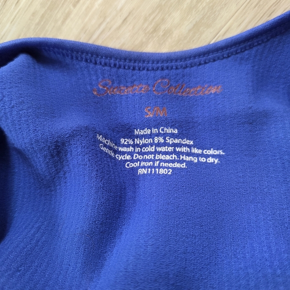 SAM Blue Ribbed Top - Picture 3 of 3